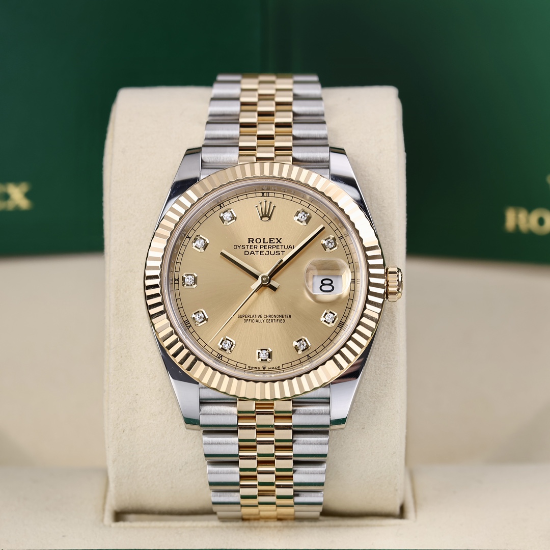 95新 Rolex/劳力士 126333 香槟色盘狗牙圈五珠链 2024年11月保卡