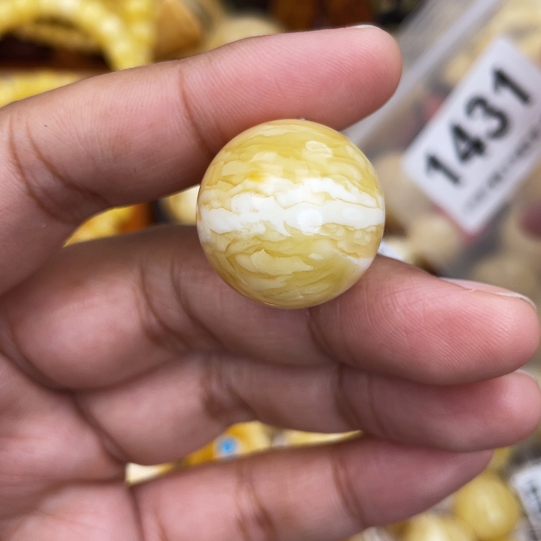 蜜蜡未镶嵌珠宝奇石沙眼22.7虎皮