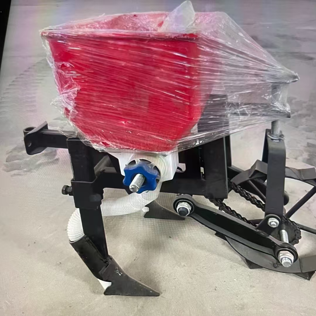 施肥篓多功能两行可调微耕机配件施肥播种器化肥篓小型农用播种机