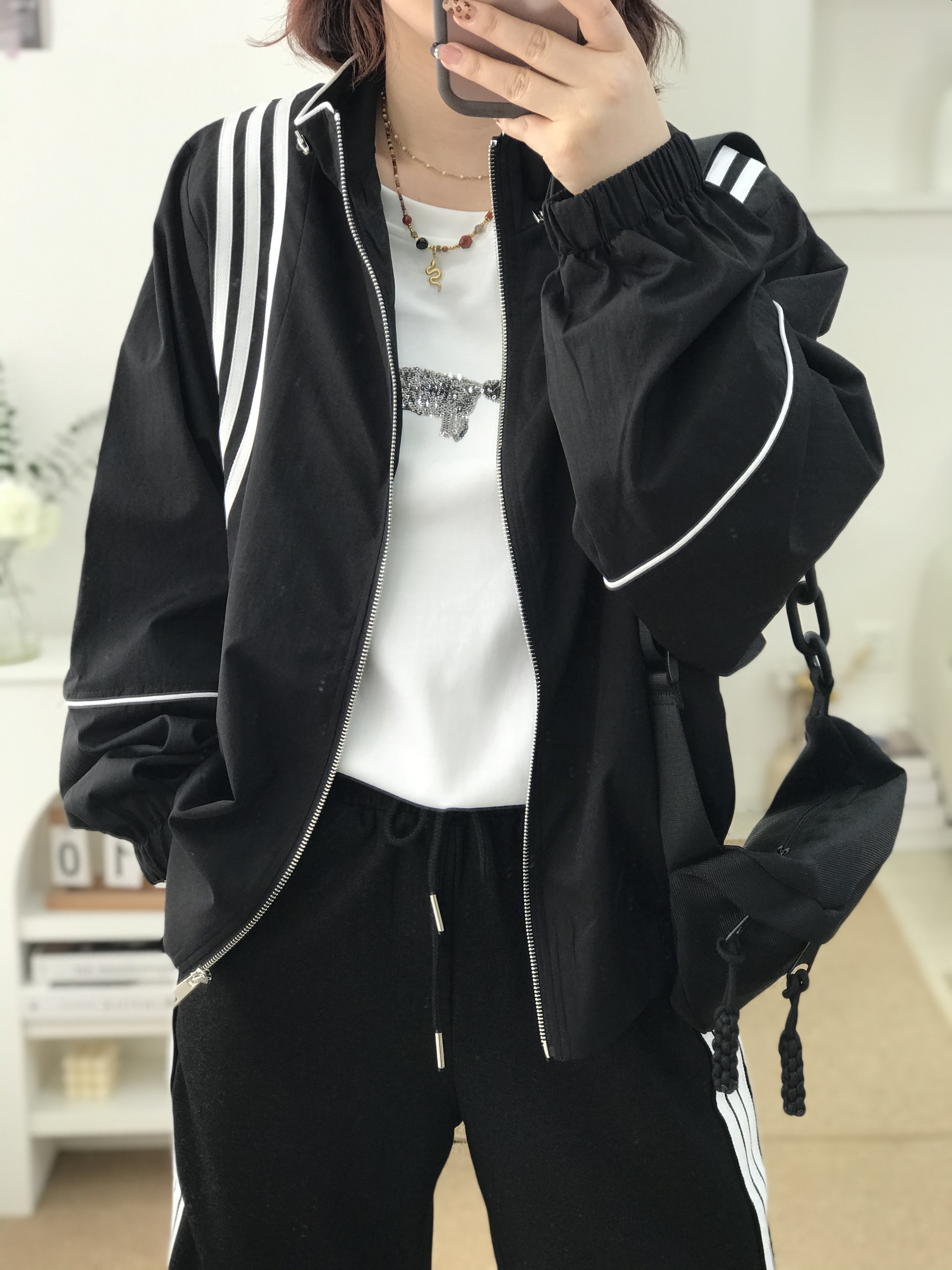 {莹莹推荐}大码女装棒球外套3006