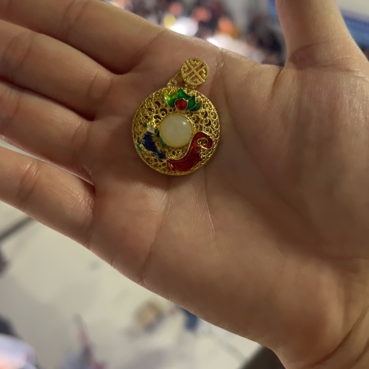 和田玉（白玉）合金颈饰