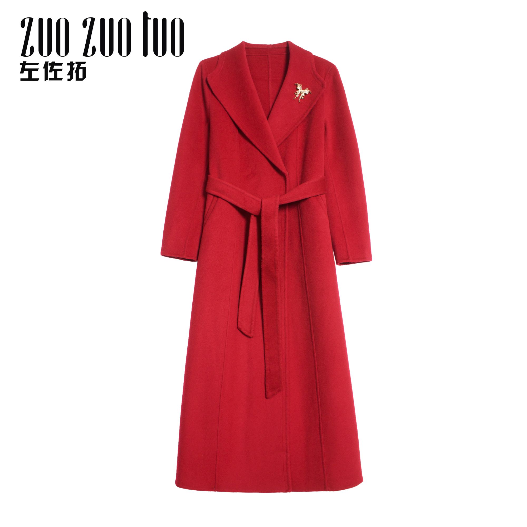 ZUOZUOTUO/左佐拓韩版潮流修身显瘦设计师毛呢大衣11732