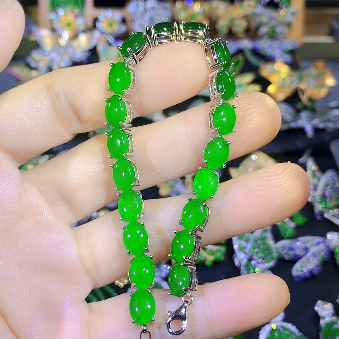 吊坠(不含链)银S925镶嵌翡翠