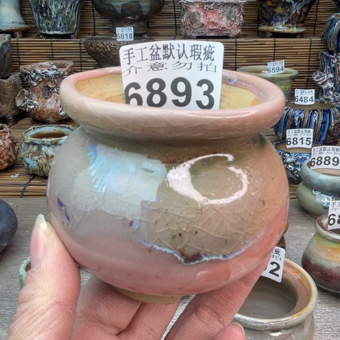 手工花盆默认瑕疵完美者勿拍