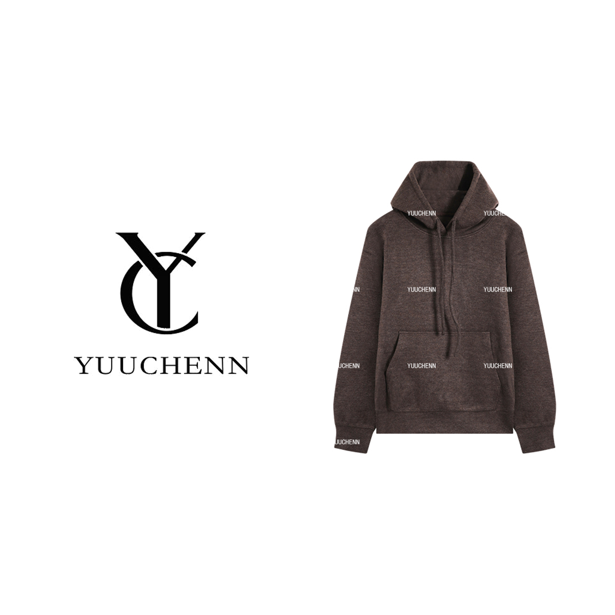 YUUCHENN 套头连帽厚款女卫衣女装长袖23C19929