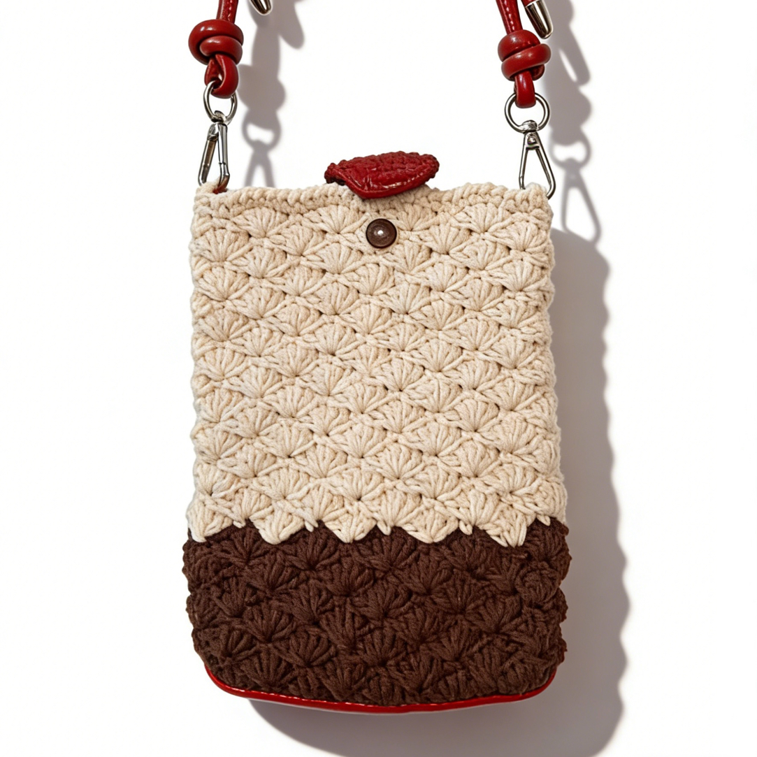 文艺风棉草手工编织包蕾丝花边斜挎包