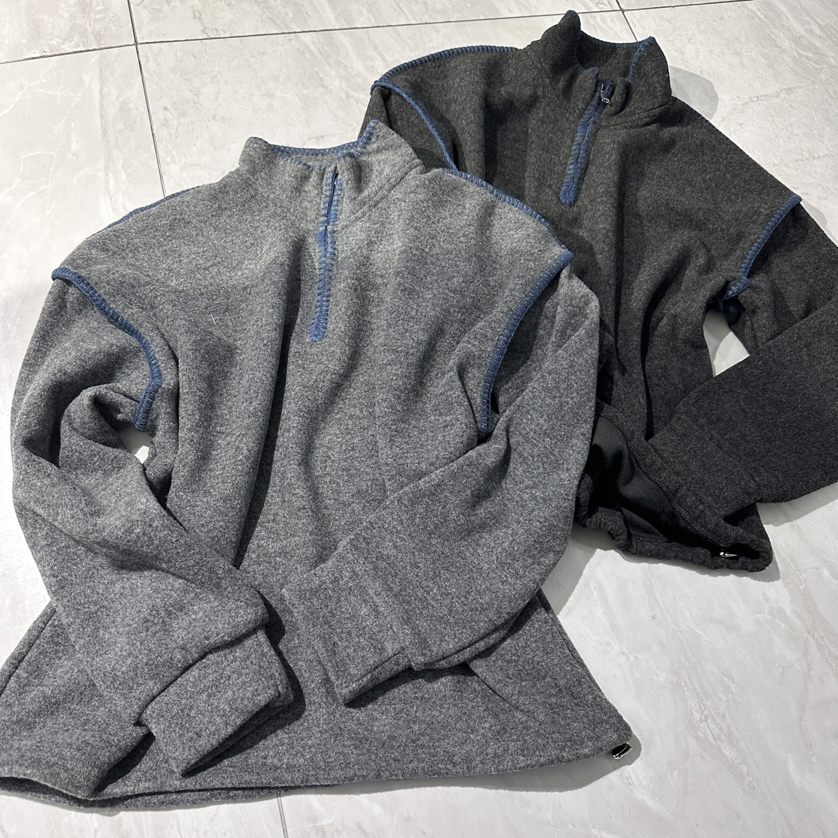 【妙女郎】秋冬加绒加厚立领半拉链卫衣打底C7007