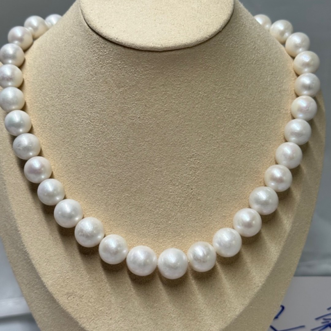 专拍链接珍珠11-13mm正圆大点位满串链气质百搭X633