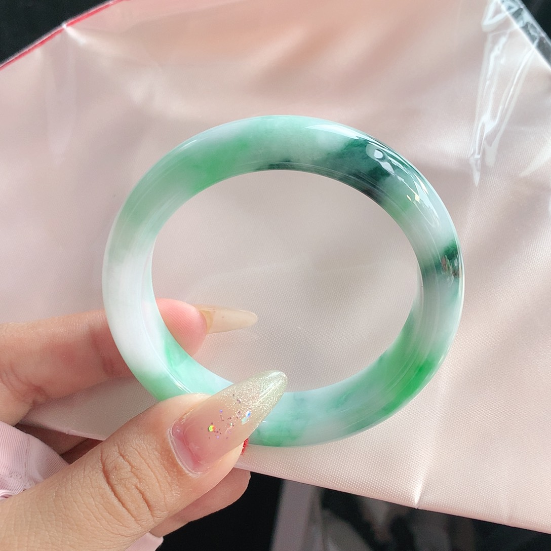 未镶嵌手镯翡翠53 天然缅甸a货翡翠1428