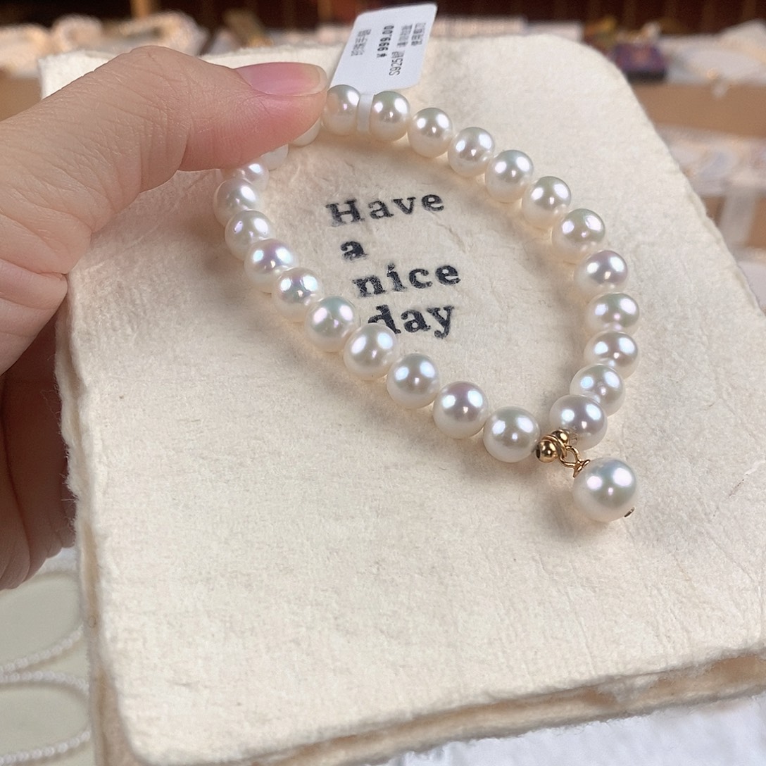 手绳淡水珍珠银S925镶嵌