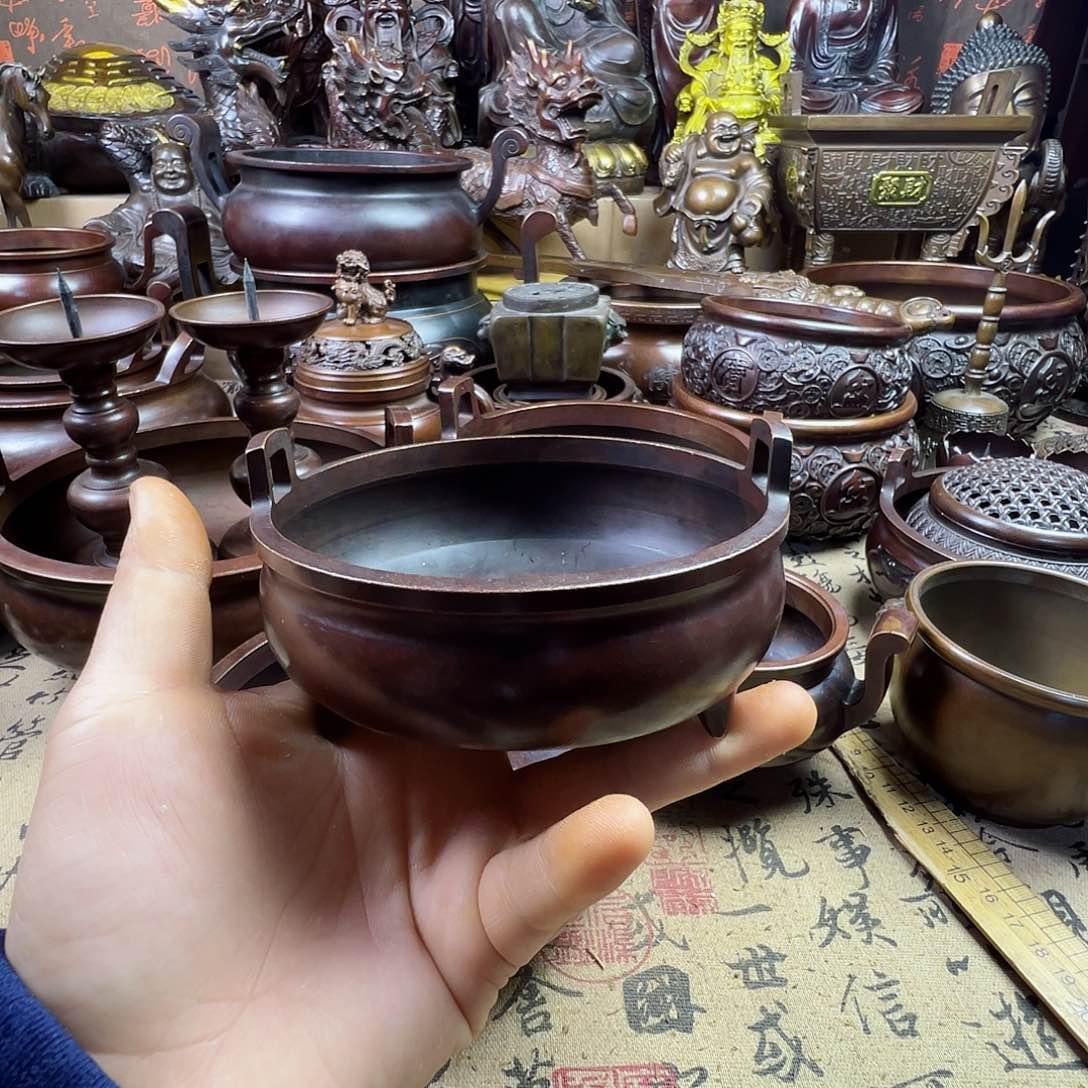 铜香聚宝盆家用香薰炉