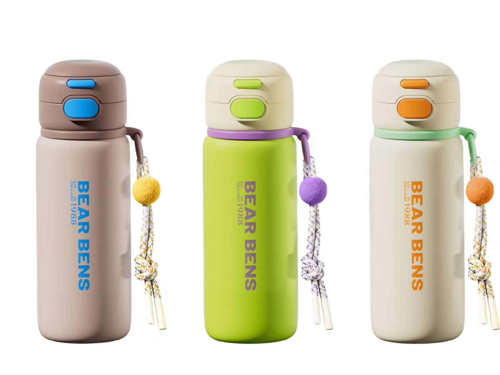 熊本士男女双饮杯吸管水杯保温杯