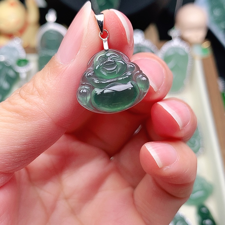 颈饰银S925镶嵌翡翠吊坠