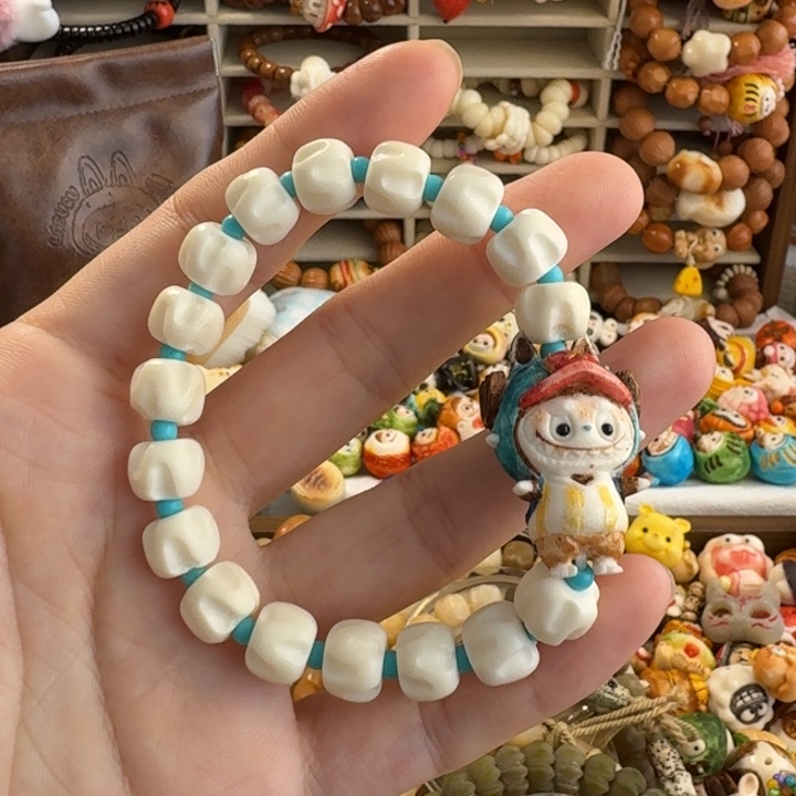 文玩根付乔巴拉布布驼骨手串