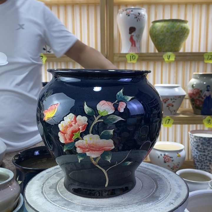 圆***满手工高温陶瓷景德镇