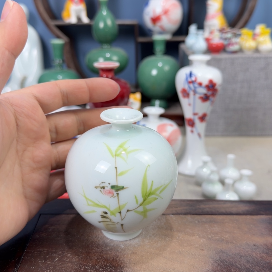 陶瓷手工小花器摆件