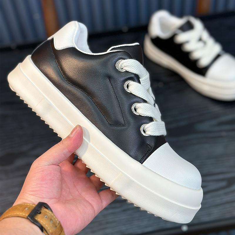 男鞋2025春夏季新款男士时尚休闲百搭小白鞋厚底透气男款面包鞋