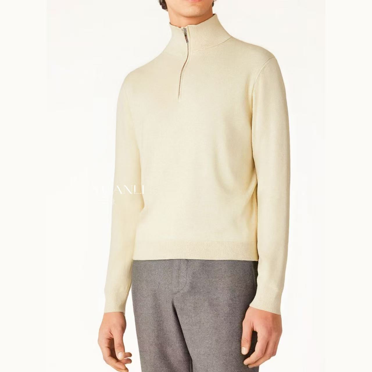 【71007-IMK】高奢男装 2025秋冬新款 男士百搭羊毛长袖针织POLO衫