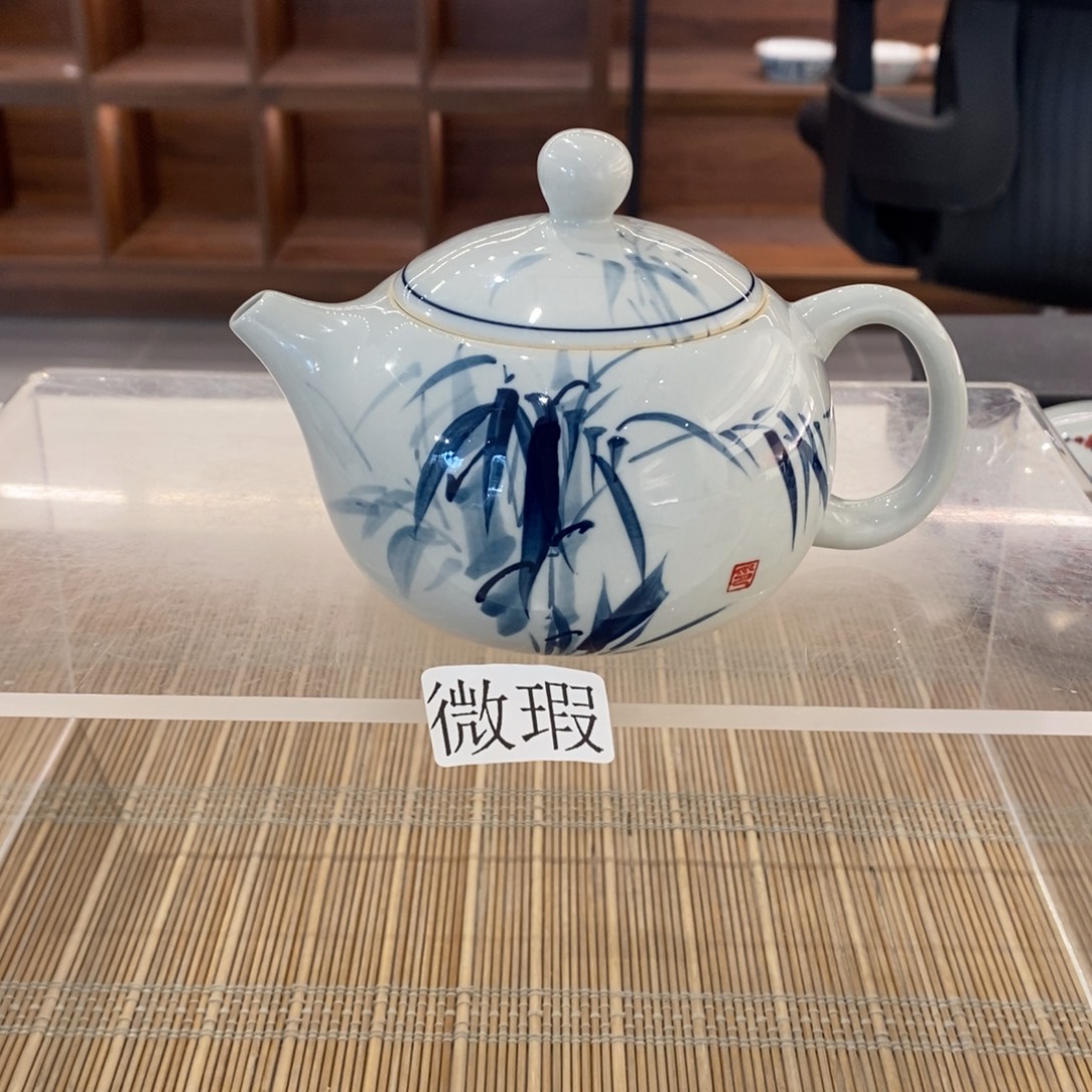 釉下彩老陶泥手工绘制