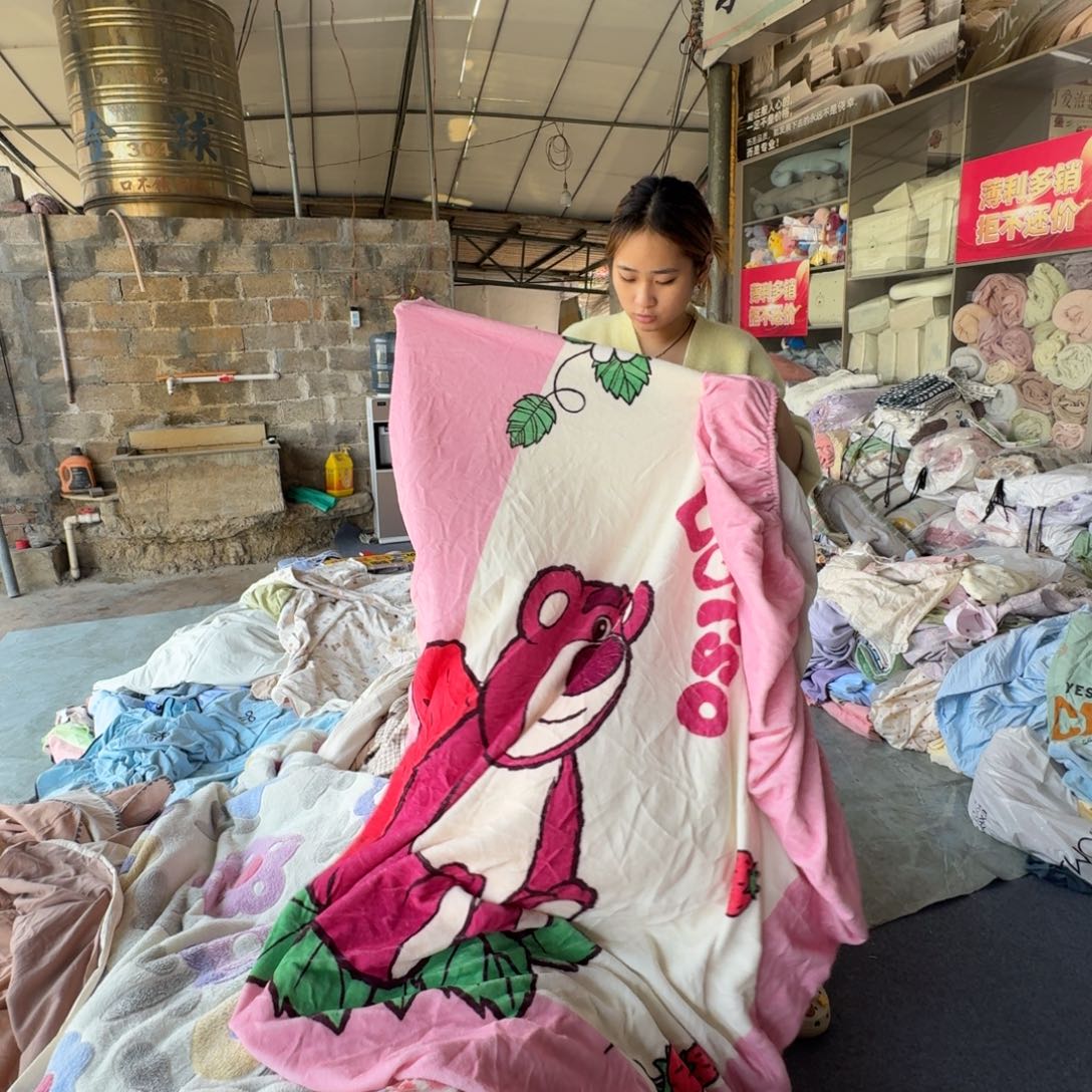 原驼毛羊羔毛一米五床笠