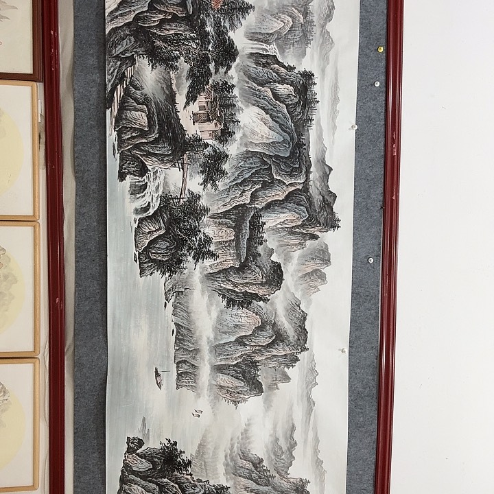 国画手绘国画云峰千里秀