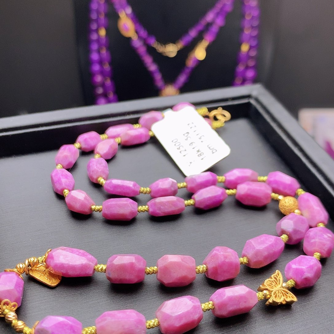 苏纪石（舒俱来）18K金镶嵌项链