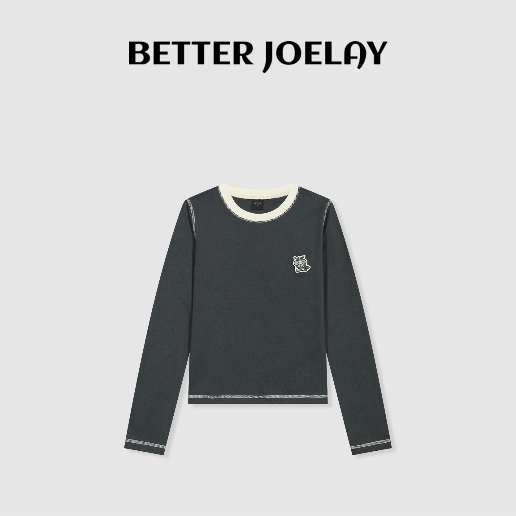 BETTER JOELAY-小版【智慧摩羯】时尚百搭休闲T恤长袖简约KH1285