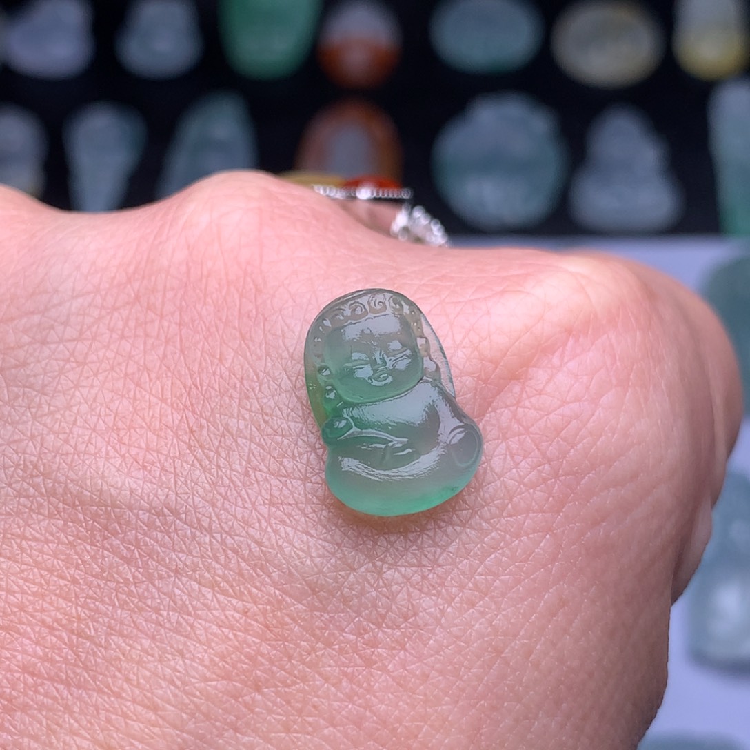 定制翡翠未镶嵌宝宝佛