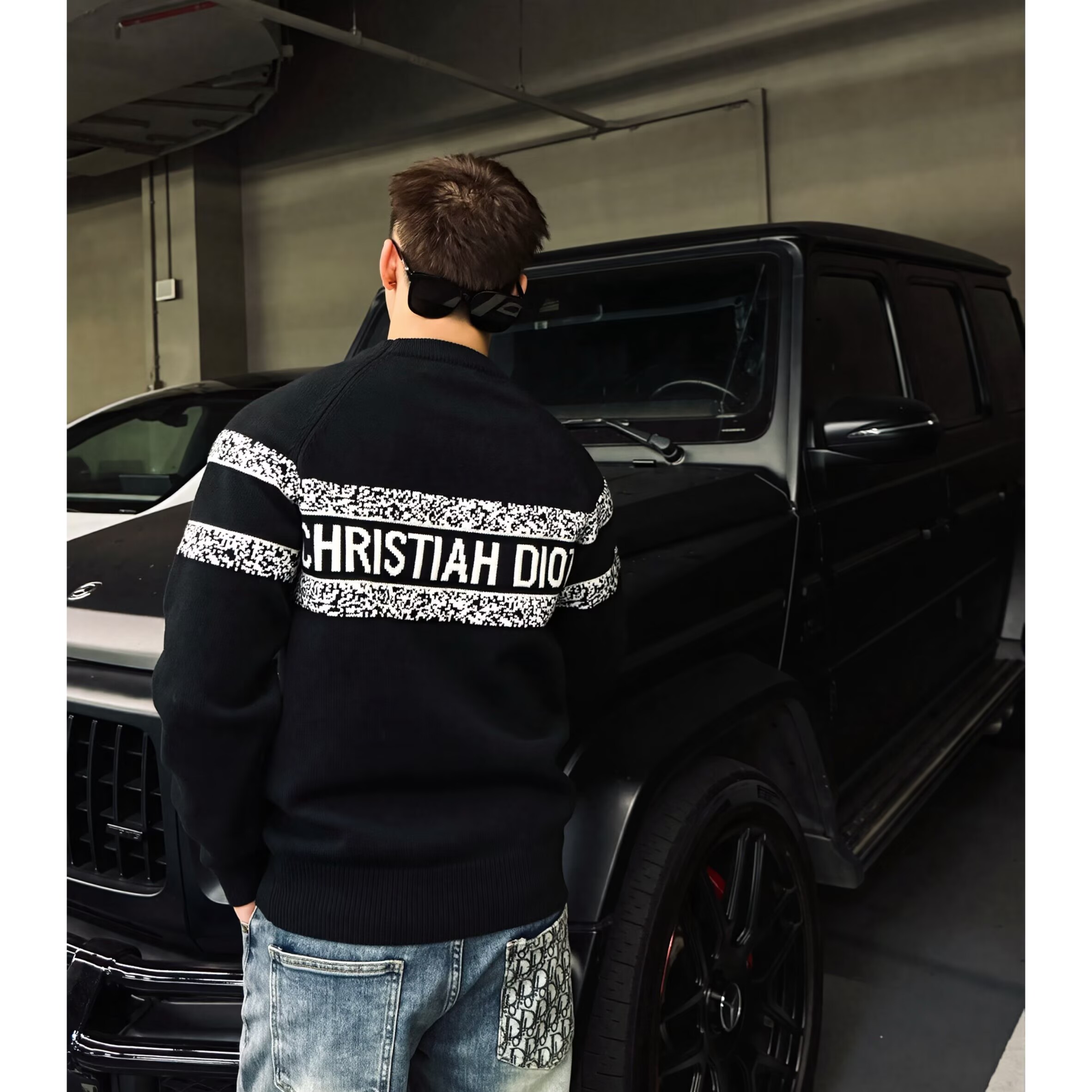 SAM【尊荣鼎致】冬季轻奢臻品羊毛混纺CD提花雅贵无华圆领套头毛衣