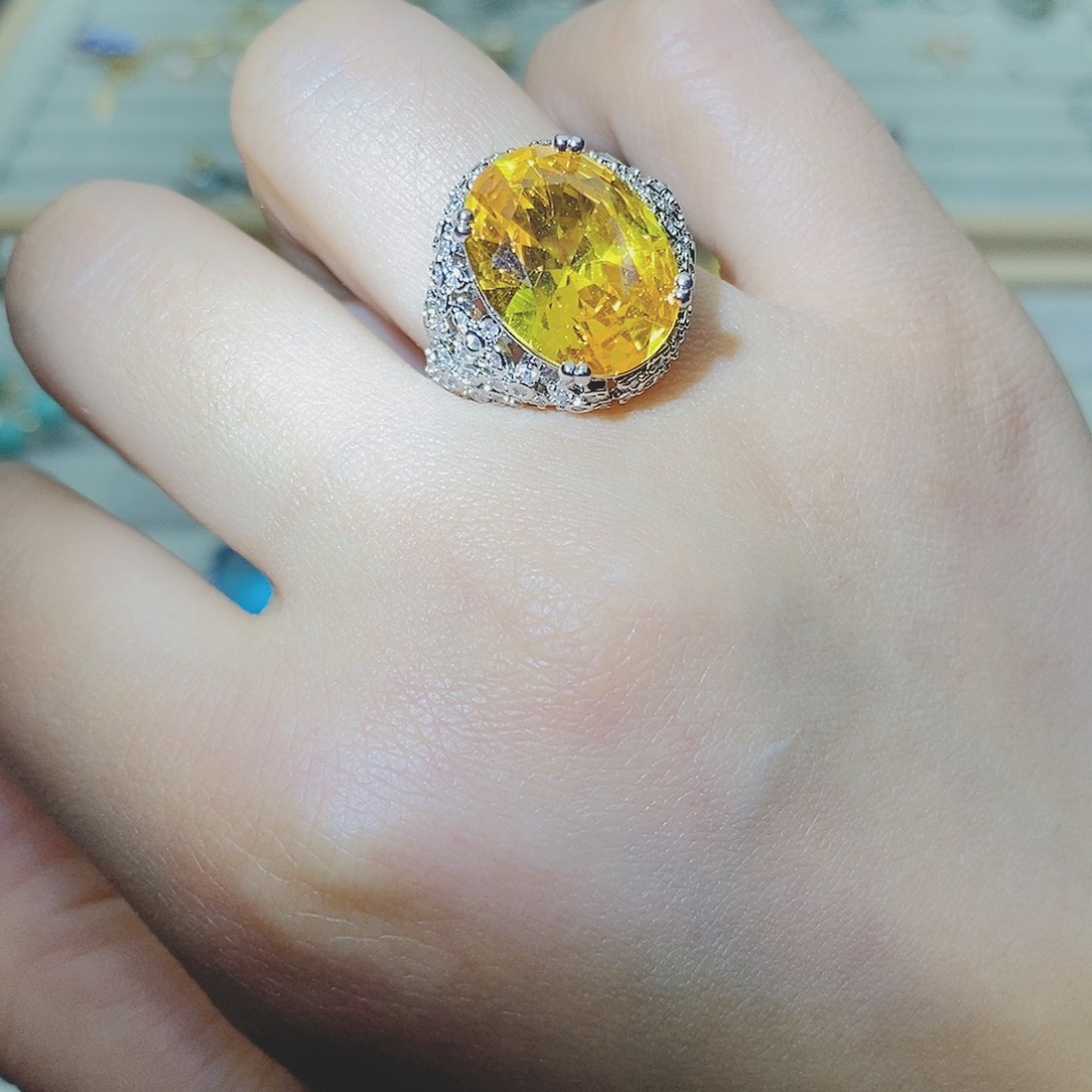 【闪购商品】托帕石耳饰银S925镶嵌