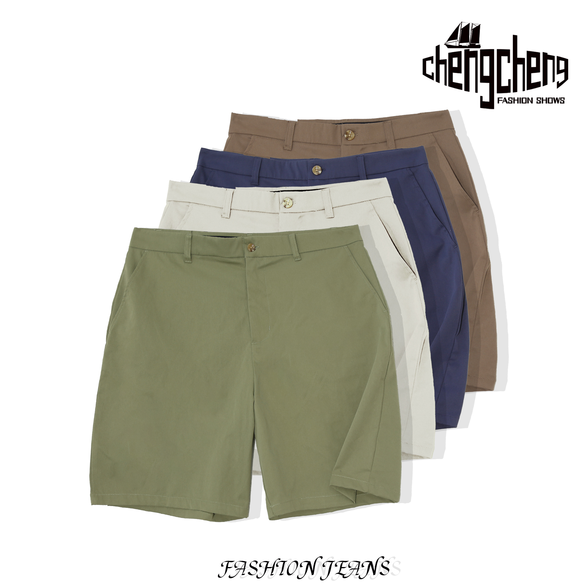 男直筒休闲商务高级感休闲五分裤百搭高颜值纯色透气短裤PA-N339