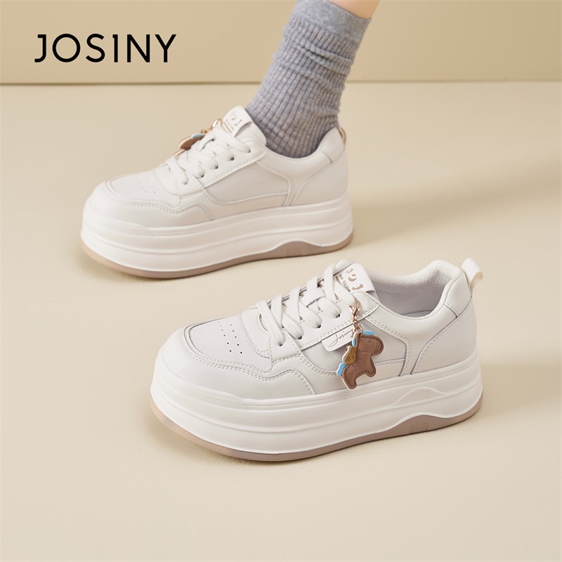 卓诗尼厚底小白鞋女2026新款春季小个子增高运动鞋子潮酷百搭板鞋
