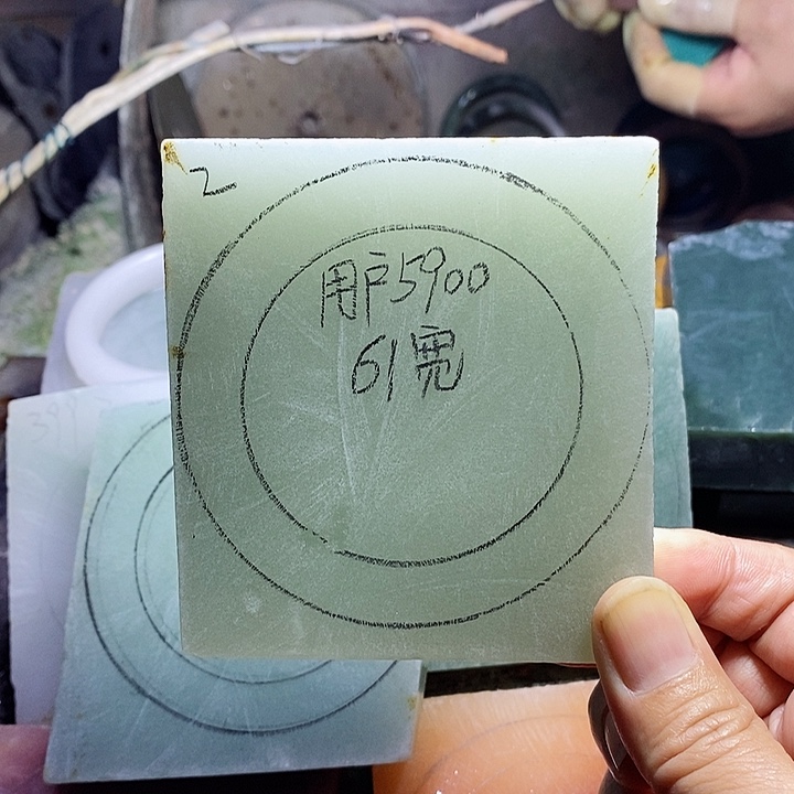 用***1东陵石未镶嵌手镯加工定制