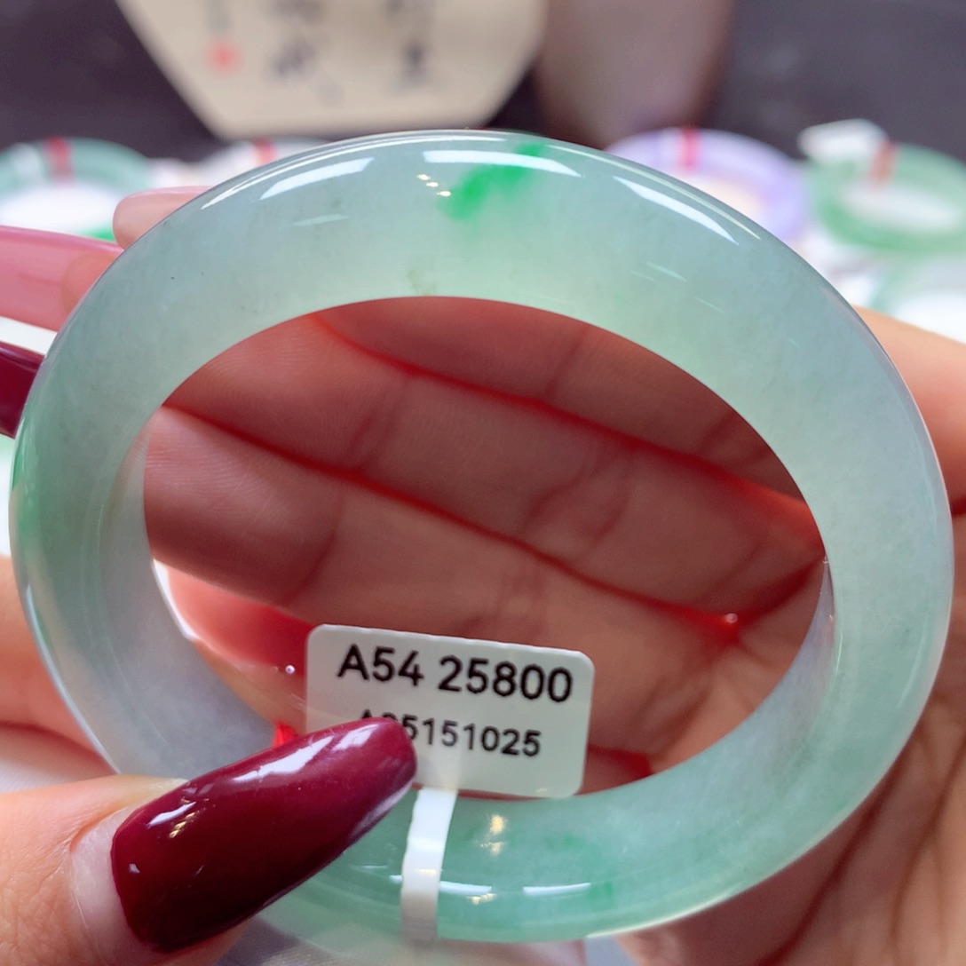 翡翠手镯未镶嵌正圈13号66