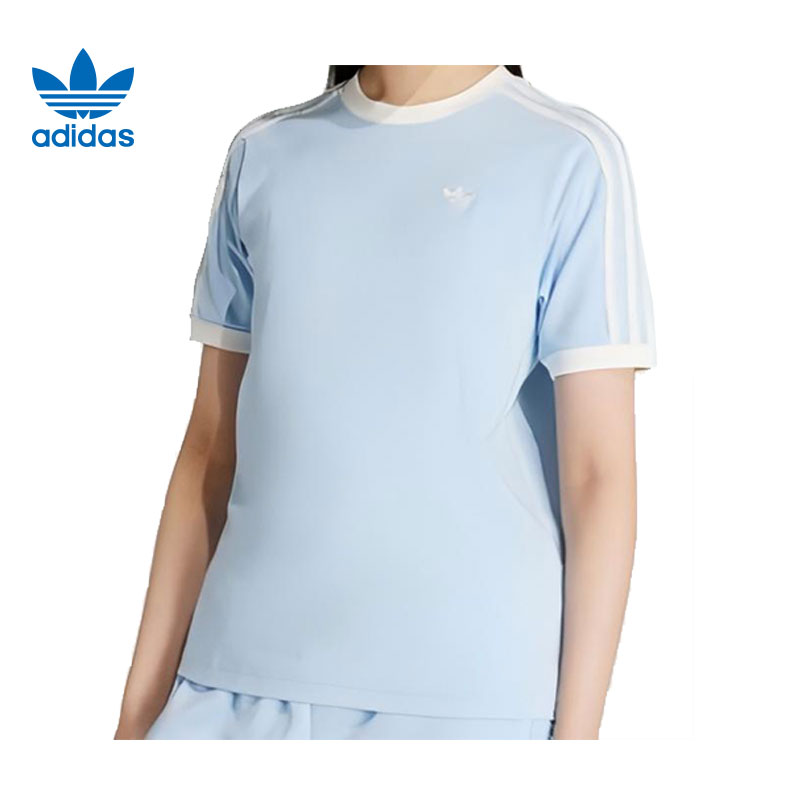 adidas阿迪达斯【太】三叶草女子运动休闲短袖T恤KC8820