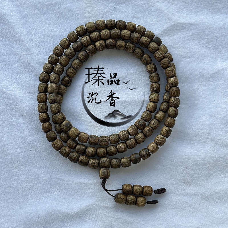 沉香8mm海南沉香桶珠长串手串多样性发一