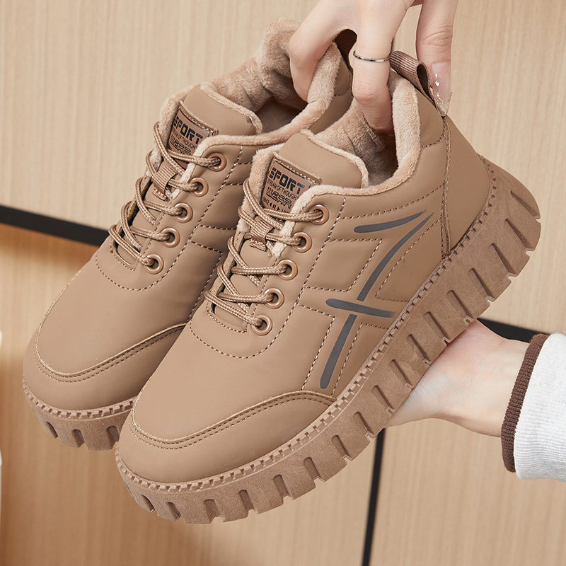 冬季爆款女士时尚休闲棉鞋防水防滑防寒琥珀流雪地靴潮流百搭棉靴