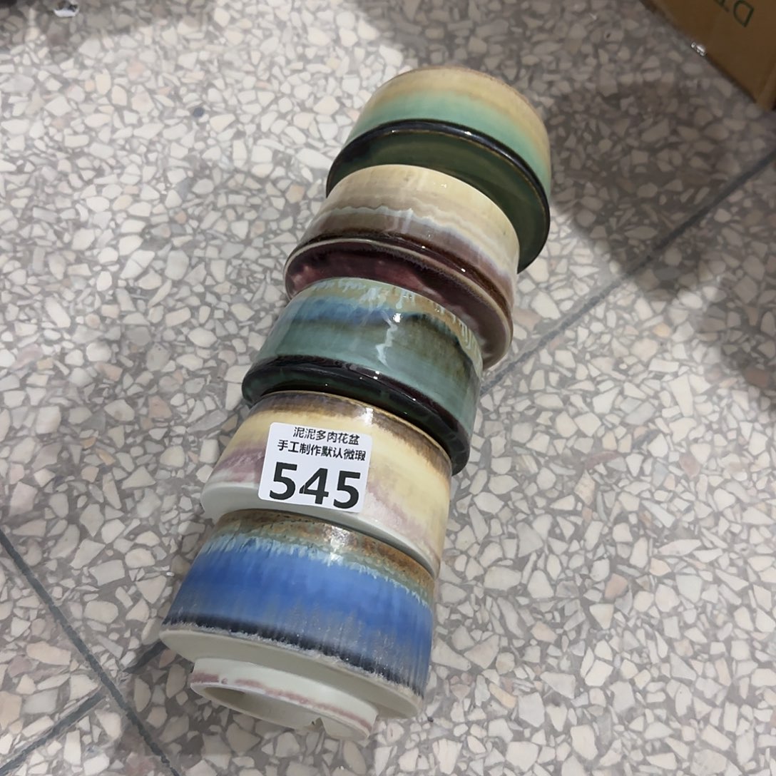 瓷片景德镇手工花盆