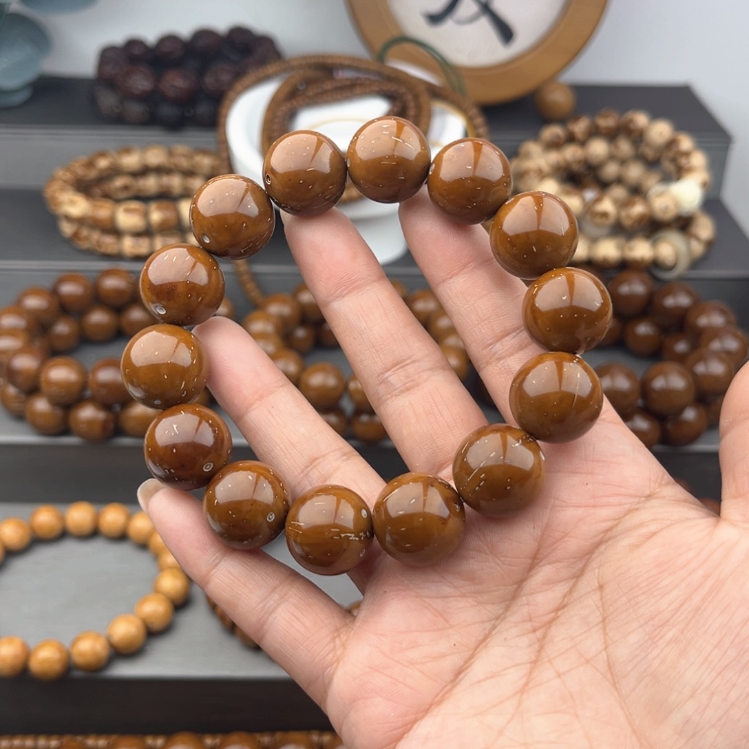 紫金鼠手串半实心光珠练手款16