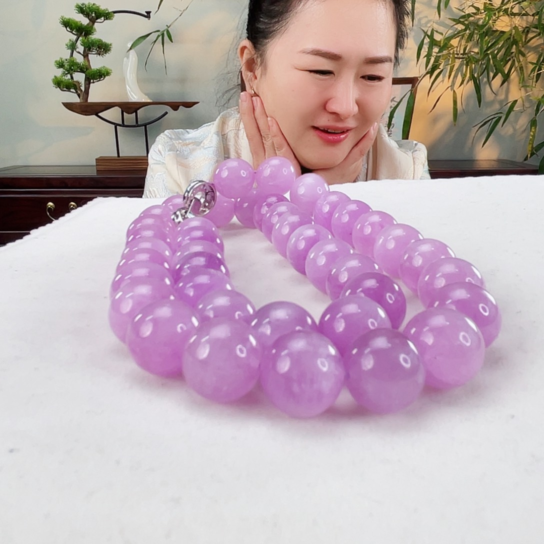 辉石项链未镶嵌紫锂辉项链