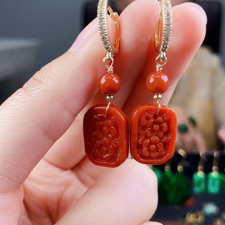 翡翠耳饰未镶嵌饰品