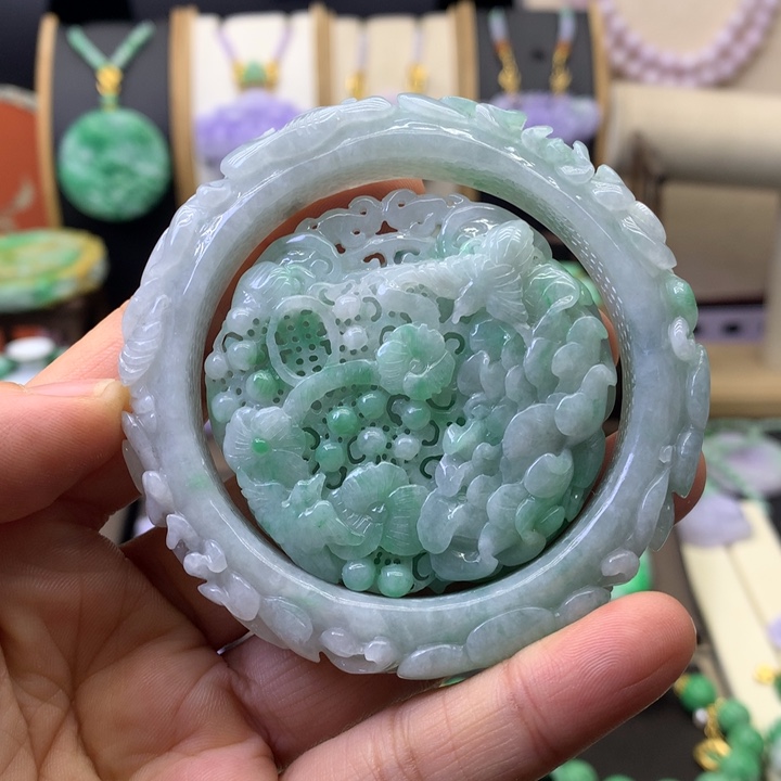 翡翠未镶嵌手链翡翠手镯56