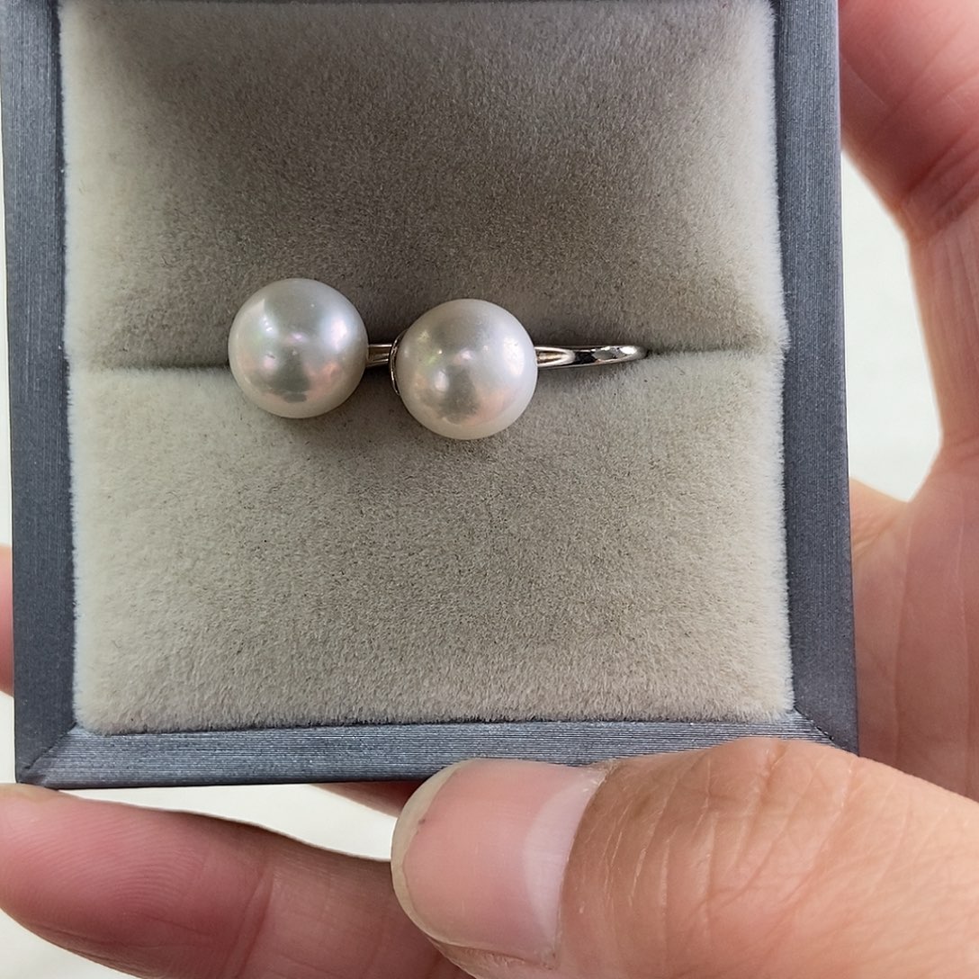 淡水珍珠耳饰银S925镶嵌