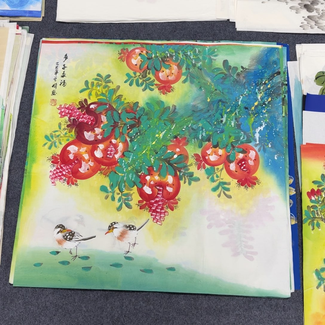 国画68×68手绘画画画