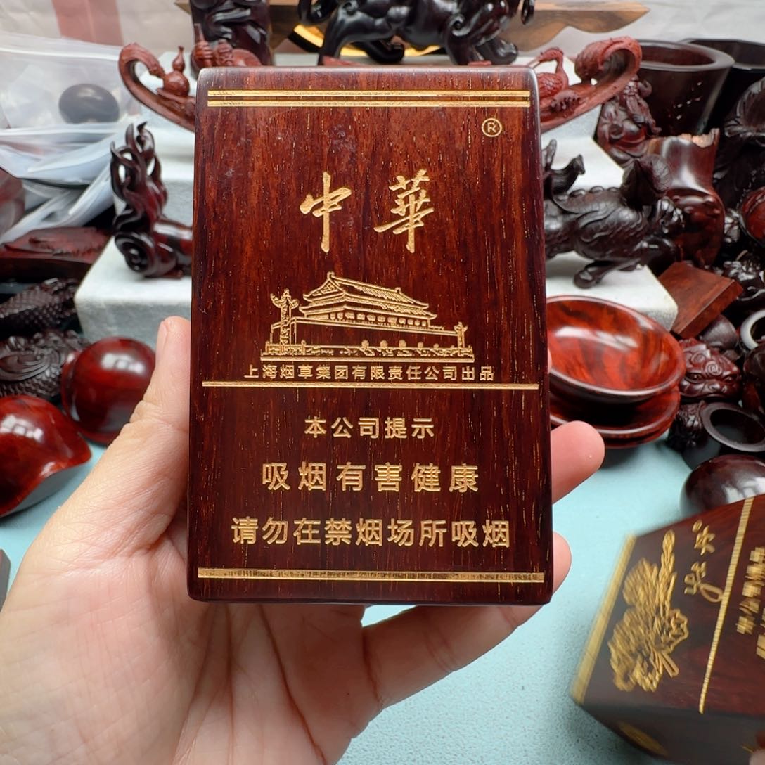 小叶紫檀把件简****烟盒