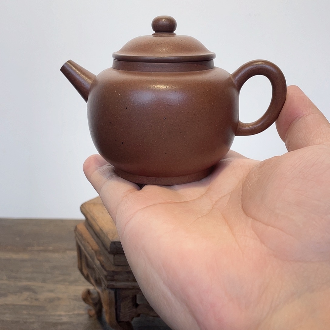 紫砂茶壶清紫泥巨轮珠