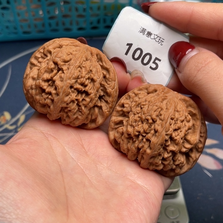 文玩核桃把件粗筋50.1005