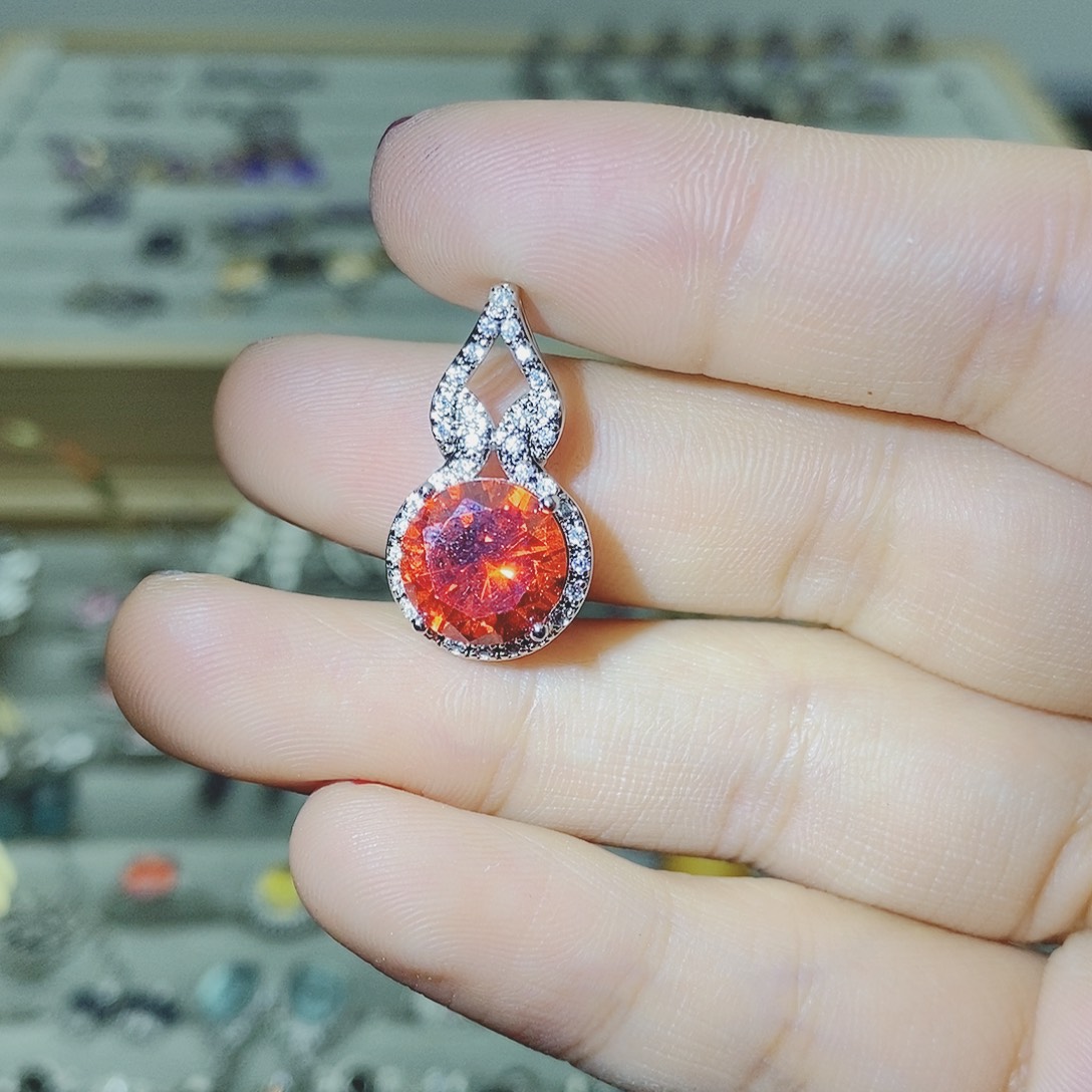 【闪购商品】托帕石耳饰银S925镶嵌