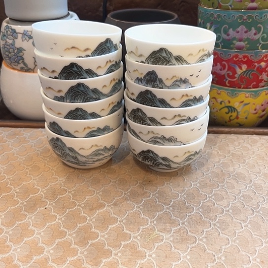 现代陶瓷单杯微瑕12个