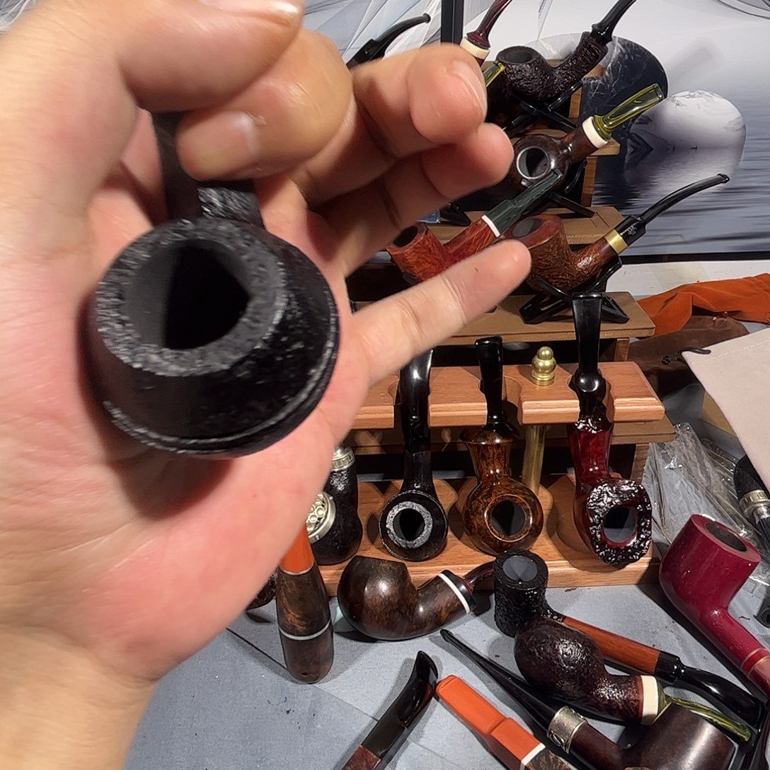 大***在石楠木双腰线牛头烟斗